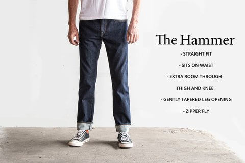"The Hammer" Straight 10.5 oz 4-Way-Stretch Selvedge Indigo